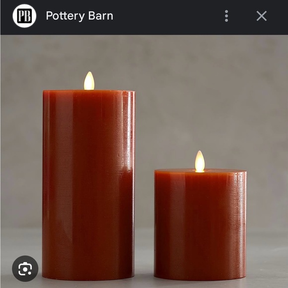 NWT Pottery Barn Luminara Premium Flickering Flameless Wax Pillar Candle - Picture 1 of 4